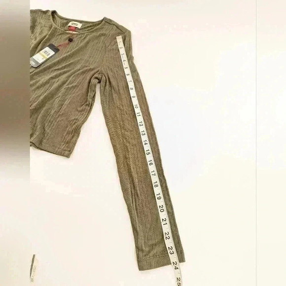 Tommy Jeans Women's Back Cutout Ribbed Long Sleeve Top Green Size Small NWT - Picture 5 of 13